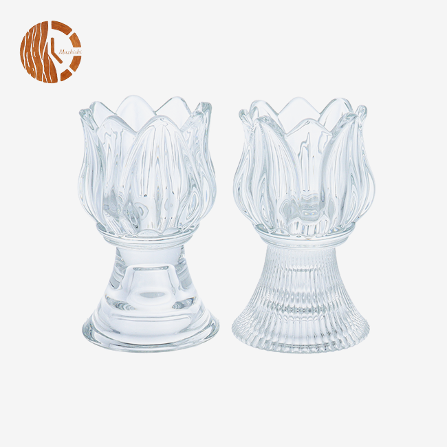 Lotus Flower Glass Candle Jars